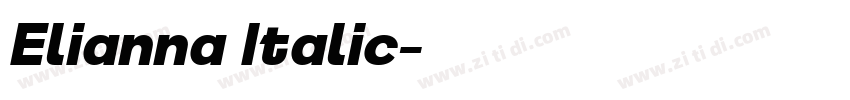 Elianna Italic字体转换